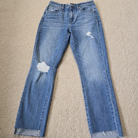 NWT Madewell The High Rise Slim BoyJean Distressed Size 25 - Picture 6 of 16